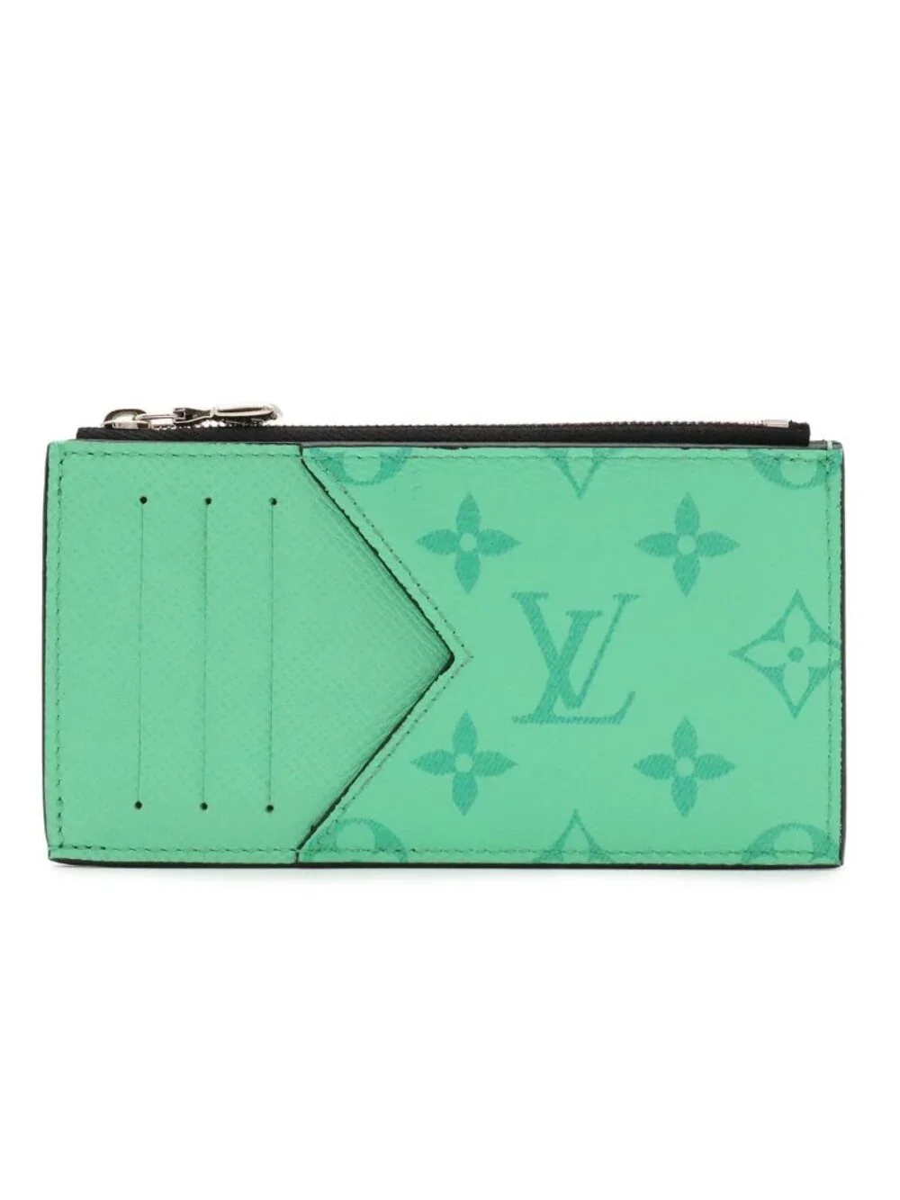 Louis Vuitton Taigarama Monogram Eclipse Coin Purse Fragment Case Mint
